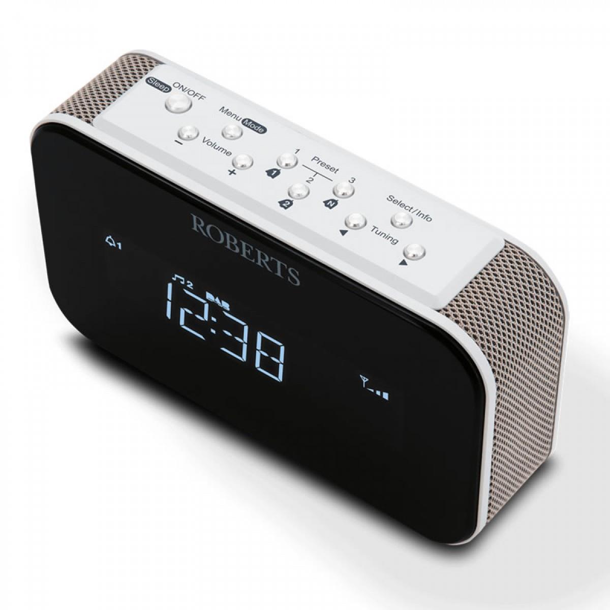 Moore Electrics - Roberts Ortus1 White Digital Clock Radio