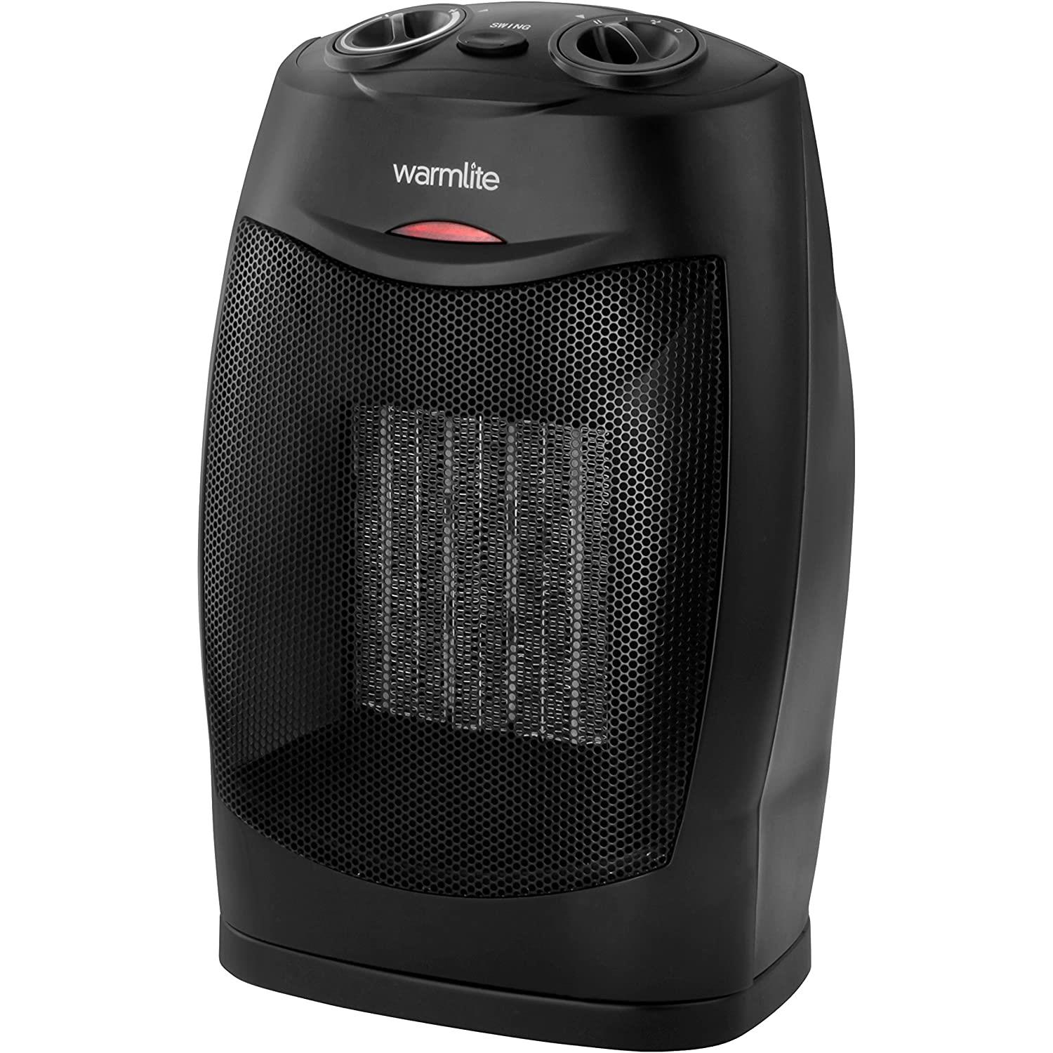 Warmlite WL44005 Energy Efficient Ceramic Fan Heater 1500 W Black 